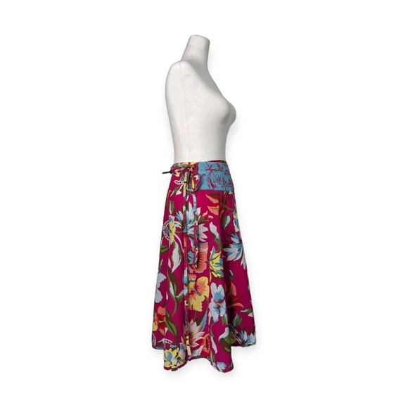 Oilily mid length floral countryside cotton wrap skirt SZ 40 - Picture 5 of 6